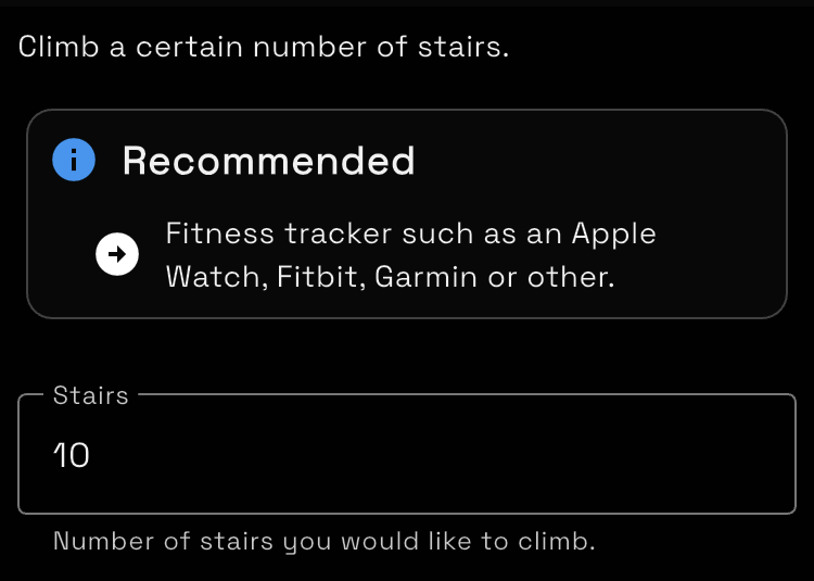 Quickstart Goal to Climb Stairs